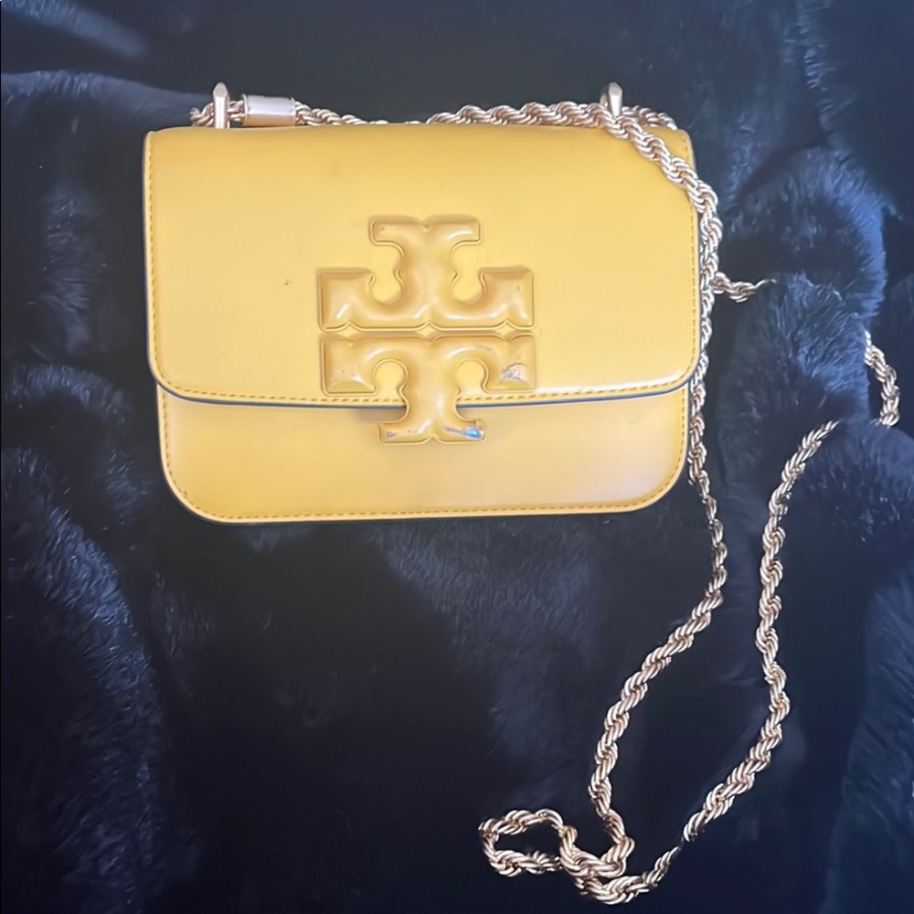 Tory Burch Yellow Leather Crossbody Bag